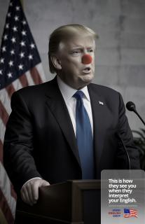 Everyday English Academy: Clowns talking.